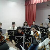 Выступление оркестра в детском саду